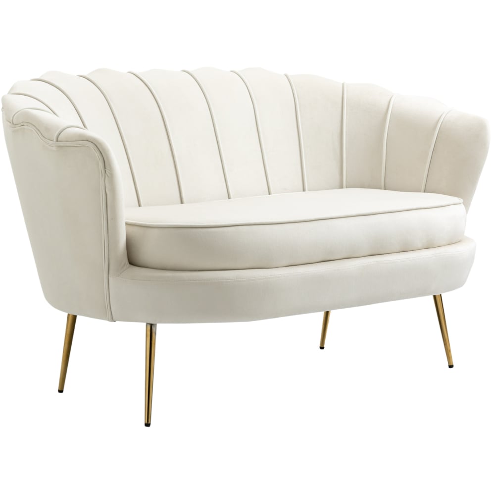 wohnli-moebel-suche-M26165270 Wohnli Möbelsuche - 2-Sitzer-Sofa aus Stahl mit Samtoptik 130x77x77 cm