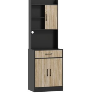 Wohnli Möbelsuche - Küchenschrank aus Holz mit Kabeldurchlass 60x40x180 cm