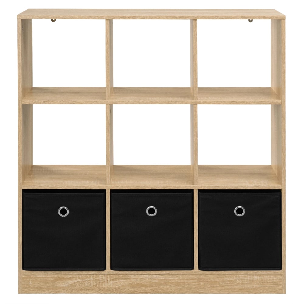 wohnli-moebel-suche-M26165482 Wohnli Möbelsuche - Bücherregal aus Holzwerkstoff mit 3 Schubladen 80x87x30 cm beige