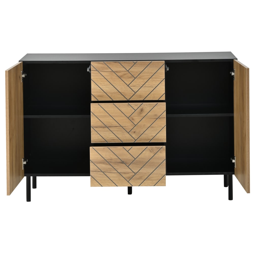 wohnli-moebel-suche-M26165663 Wohnli Möbelsuche - Sideboard aus Spanplatte mit 3 Schubladen 120x40x76 cm