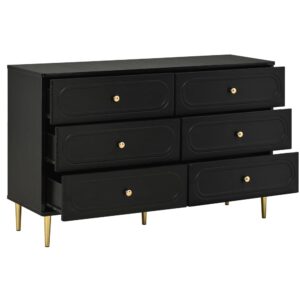 Wohnli Möbelsuche - Sideboard aus Holzwerkstoff mit 6 Schubladen 120x40x75 cm