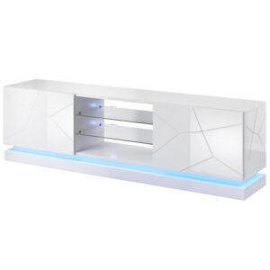Wohnli Möbelsuche - Weißer Designer-LED-TV-Schrank 200 cm mit LED