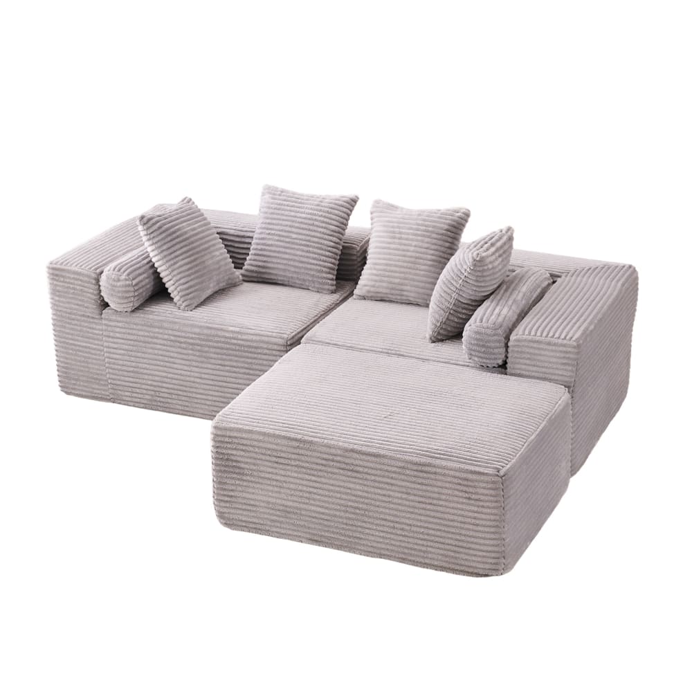 Wohnli Möbelsuche - Modulares Ecksofa 3-Sitzer mit Ottomane