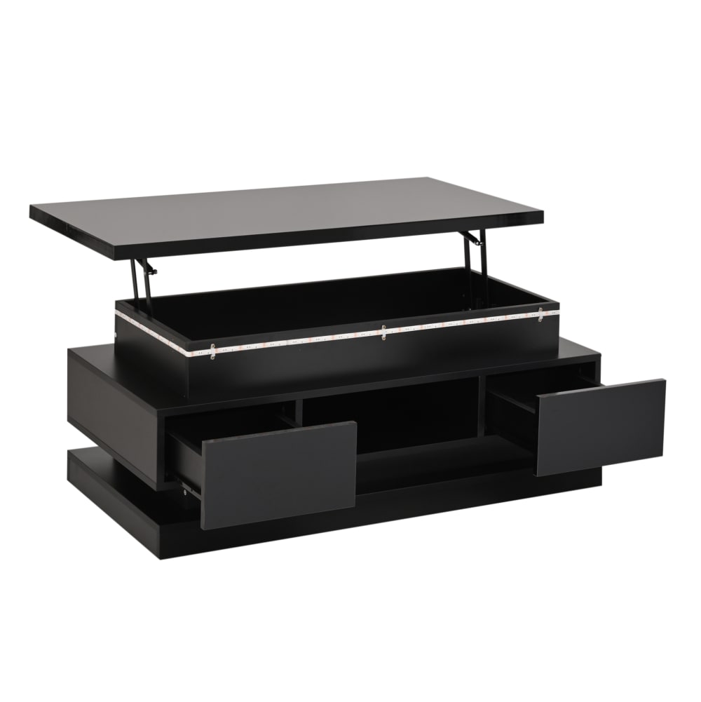 wohnli-moebel-suche-M26166725 Wohnli Möbelsuche - Couchtisch aus Spanplatte mit LED und Stauraum 100x50x40 cm