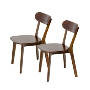 wohnli-moebel-suche-M26166738 Wohnli Möbelsuche - Set mit 2 Stühlen aus Holz Walnuss gebogene Rückenlehne