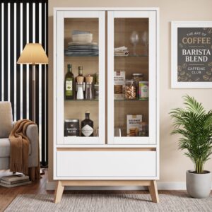 Küchenschrank aus Spanplatte weiß 80x40x150 cm 80x150x40cm Spanplatte Weiß Hauss Spole Möbel Küchenmöbel Küchenoberschränke