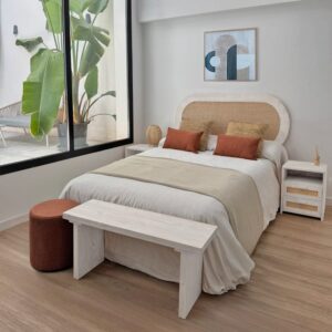 wohnli-moebel-suche-M26167026-1 Bank aus Massivholz fürs Bettende in Antikweiß 80 cm 80x45x30cm Holz Weiß NATYAL Möbel Esszimmermöbel Sitzbank und Holzbank