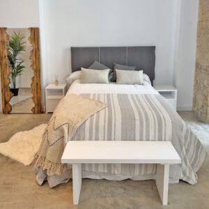 wohnli-moebel-suche-M26167032-1 Bank aus Massivholz fürs Bettende/Wohnzimmer in Weiß 100 cm 100x45x30cm Holz Weiß NATYAL Möbel Esszimmermöbel Sitzbank und Holzbank
