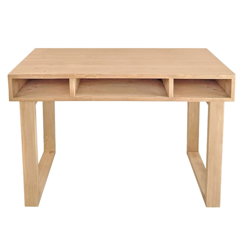 wohnli-moebel-suche-M26167062 Wohnli Möbelsuche - Schreibtisch aus Massivholz in hellen Tönen mit 3 Schubladen 120cm