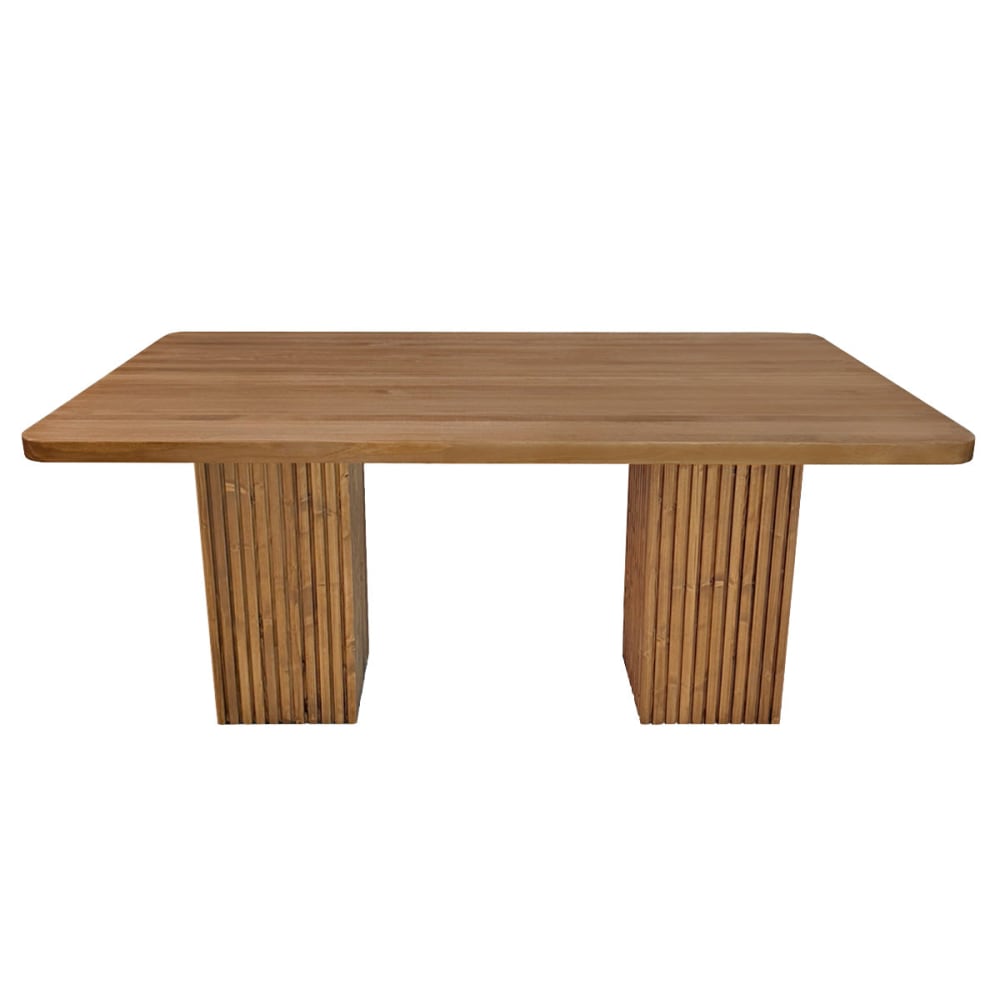 wohnli-moebel-suche-M26167065 Wohnli Möbelsuche - Esstisch aus Massivholz in Eichenoptik mit Lamellenbeinen 140cm