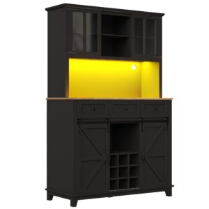 wohnli-moebel-suche-M26167357 Wohnli Möbelsuche - Multifunktions-Küchenvitrine (180 cm) mit LED-Beleuchtung