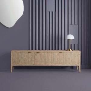 wohnli-moebel-suche-M26167495-1 TV-Möbel mit 3 Türen aus Massivkiefer 180x56x38cm Holz Braun Signature Möbel Wohnzimmermöbel TV-Möbel