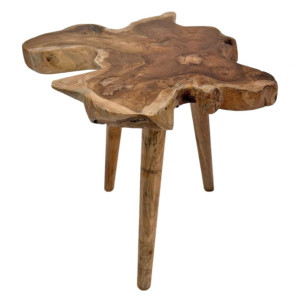 wohnli-moebel-suche-M26167509 Wohnli Möbelsuche - Beistelltisch aus Teakholz unregelmäßig in Naturton 50x45 cm