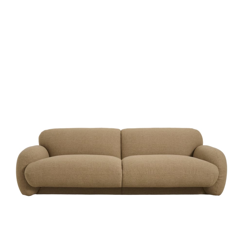 Wohnli Möbelsuche - 3-Sitzer-Sofa aus strukturiertem Stoff kamelbraun