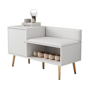 wohnli-moebel-suche-M26167745 Wohnli Möbelsuche - Weißer Schuhschrank mit Polstersitz und Staufach