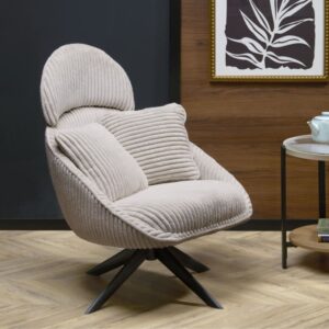wohnli-moebel-suche-M26168203-1 Design-Lounge-Sessel aus geripptem Polyester-Stoff in Cappuccino 90x95x80cm Stoff Braun MSO Sofas und Sessel Sessel, Poufs und Fußbänke Sessel