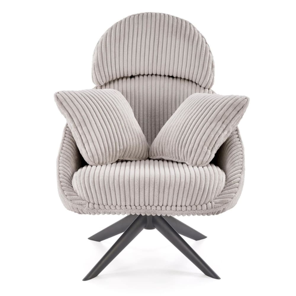 wohnli-moebel-suche-M26168203 Wohnli Möbelsuche - Design-Lounge-Sessel aus geripptem Polyester-Stoff in Cappuccino