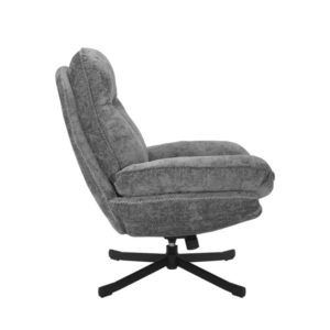 wohnli-moebel-suche-M26168205-1 um 360° drehbarer Sessel aus grauem Polyestergewebe