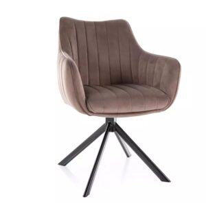 wohnli-moebel-suche-M26168216 Wohnli Möbelsuche - Drehstuhl aus Cappuccino-Samtstoff