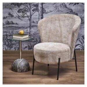 wohnli-moebel-suche-M26168229-1 Sessel aus grauem Samt mit schwarzem Metallgestell TOBBY 70x94x73cm Samt Grau MSO Sofas und Sessel Sessel, Poufs und Fußbänke Sessel