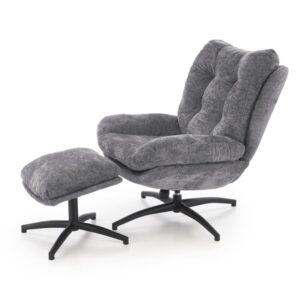 wohnli-moebel-suche-M26168248 Wohnli Möbelsuche - Sessel mit Fußstütze aus grauem Stoff mit Wippe