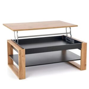 wohnli-moebel-suche-M26168275 Wohnli Möbelsuche - Couchtisch mit anhebbarer Platte – Schwarz und Holz 120 x 65 m