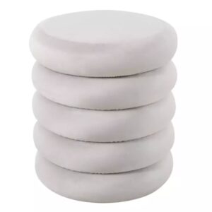 wohnli-moebel-suche-M26168306 Wohnli Möbelsuche - Beiger Samt-Pouf 45 cm