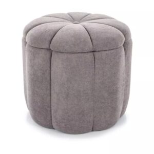 wohnli-moebel-suche-M26168309 Wohnli Möbelsuche - Grauer runder Samt-Pouf