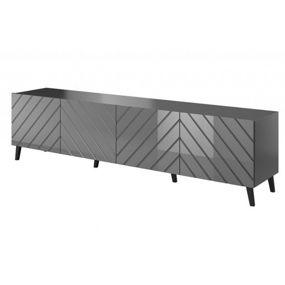 wohnli-moebel-suche-M26168315 Wohnli Möbelsuche - Designer-TV-Schrank in glänzendem Graphitgrau