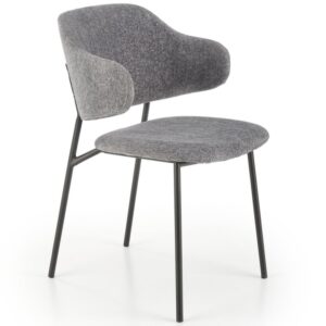wohnli-moebel-suche-M26168333 Wohnli Möbelsuche - Designerstuhl aus grauem Polyestergewebe mit Stahlgestell