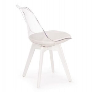 wohnli-moebel-suche-M26168335-1 Skandinavischer Stuhl mit weißer Sitzfläche 55x83x48cm PP - Polypropylen Weiß MSO Möbel Esszimmermöbel Stühle