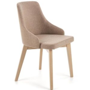 wohnli-moebel-suche-M26168336 Wohnli Möbelsuche - Stuhl mit beigem Polyesterbezug und beigen Holzbeinen