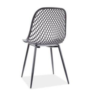 Schwarzer moderner Designerstuhl 44x75x46cm PP - Polypropylen Schwarz MSO Möbel Esszimmermöbel Stühle