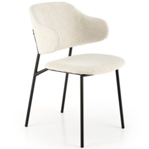 wohnli-moebel-suche-M26168354 Wohnli Möbelsuche - Designerstuhl aus cremefarbenem Polyestergewebe mit Stahlgestell