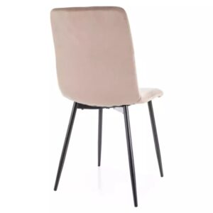 wohnli-moebel-suche-M26168366-1 Drehstuhl aus Bouclé-Stoff in Beige 51x91x45cm Samt Beige MSO Möbel Esszimmermöbel Stühle