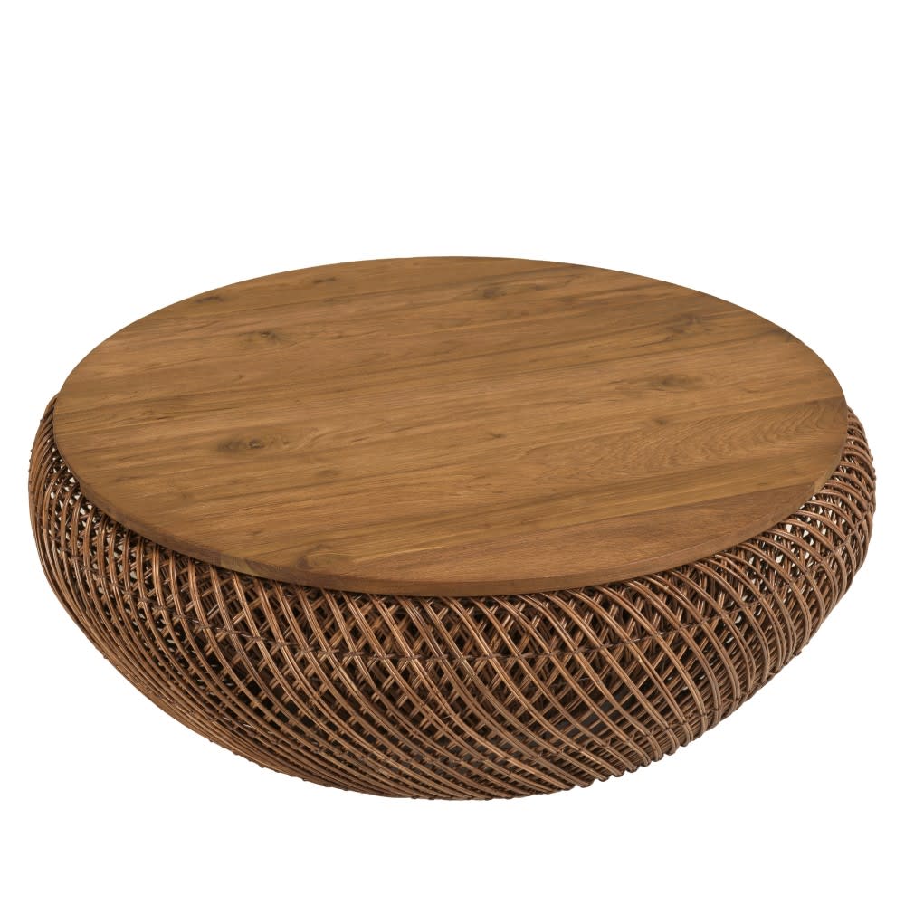 wohnli-moebel-suche-M26168589 Wohnli Möbelsuche - Couchtisch Rattan /recyceltem Teakholz