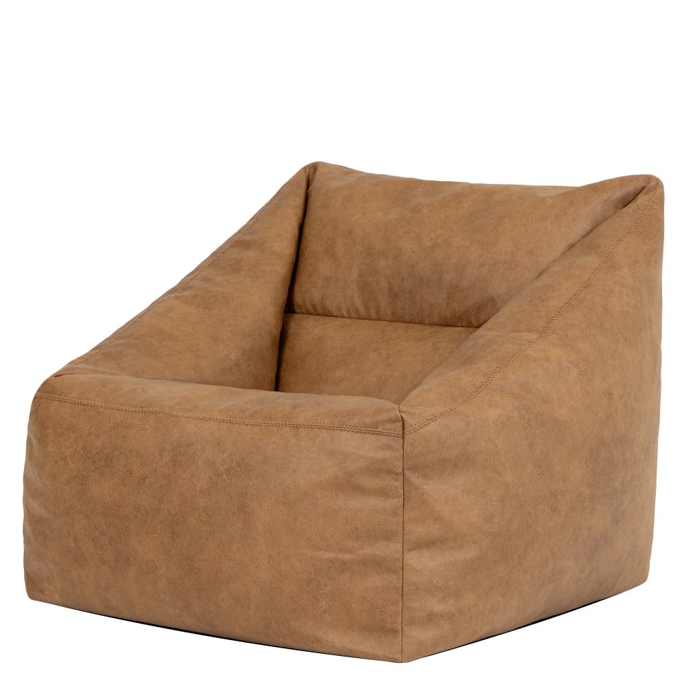 Wohnli Möbelsuche - Sitzsack-Sessel aus braunem Kunstleder