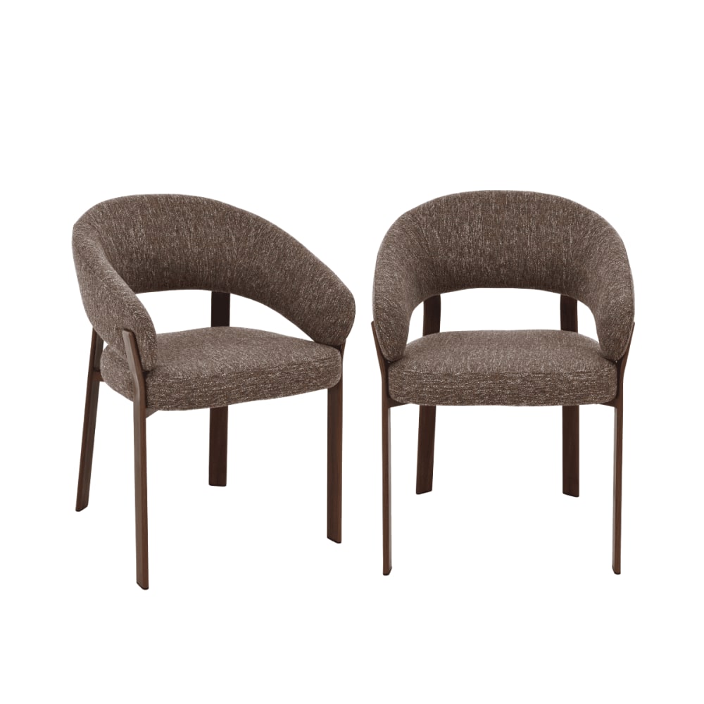 wohnli-moebel-suche-M26169448 Wohnli Möbelsuche - 2er-Set Stühle meliertem braunem Stoff