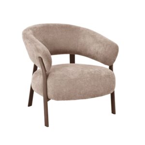 wohnli-moebel-suche-M26169451 Wohnli Möbelsuche - Sessel aus beigem Stoff mit Metallbeinen in Nussbaumoptik B78 cm