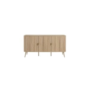 wohnli-moebel-suche-M26169458 Wohnli Möbelsuche - Sideboard mit 3 Türen in Eichenoptik und Lamellenfronten B150 cm