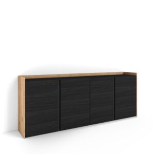 wohnli-moebel-suche-M26169484 Wohnli Möbelsuche - Sideboard Holzeffekt schwarz und eiche 207x35x80cm