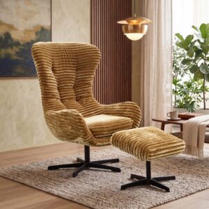wohnli-moebel-suche-M26169588-1 Hocker Cordstoff braun 50x41x37cm Holz Braun Courtois Laville Sofas und Sessel Sessel, Poufs und Fußbänke Sitzsäcke