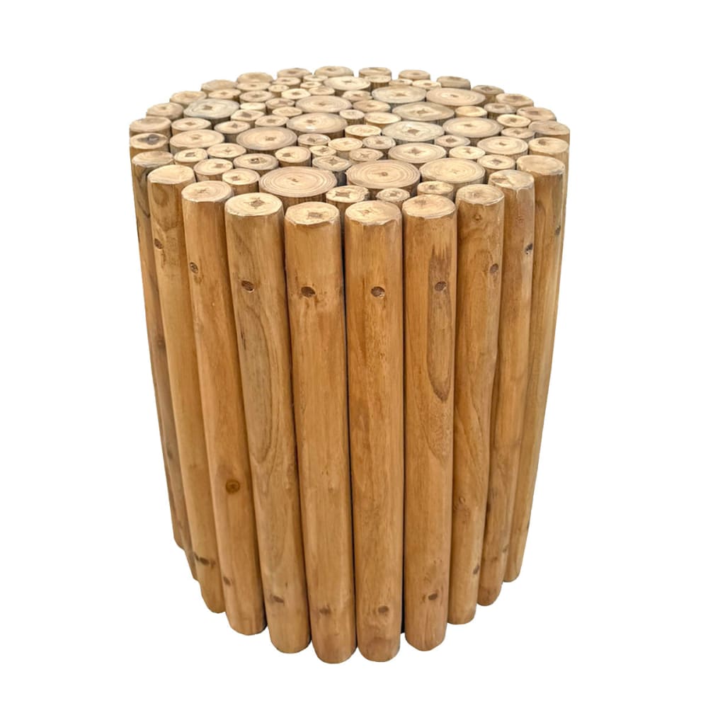 wohnli-moebel-suche-M26169734 Wohnli Möbelsuche - Runder Beistelltisch aus Holzstämmen in Naturton D. 30 x 40 cm