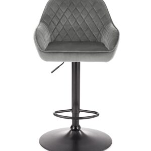 wohnli-moebel-suche-M26169738-1 Höhenverstellbarer Barstuhl aus grauem Samt mit Metallgestell 55x92x55cm Samt Grau MSO Möbel Wohnzimmermöbel Hocker