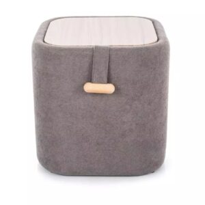 Graues Sitzkissen aus Polyestergewebe 37x42x37cm Stoff Grau MSO Sofas und Sessel Sessel, Poufs und Fußbänke Sitzsäcke