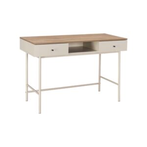 wohnli-moebel-suche-M26175301 Wohnli Möbelsuche - Schreibtisch Holzdekor und Eisen 2 Schubladen beige