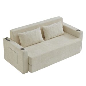 Wohnli Möbelsuche - 2-Sitzer Schlafsofa mit USB und Getränkehaltern