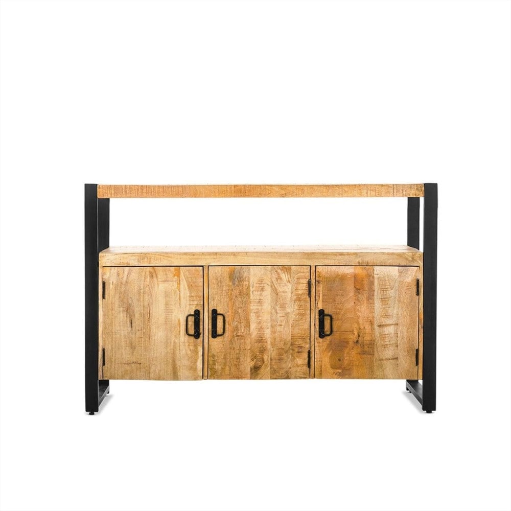 Wohnli Möbelsuche - Sideboard Britt aus Mangoholz mit 3 Türen 135cm