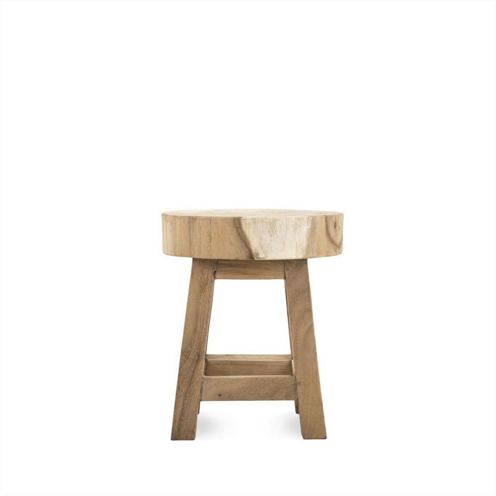 Wohnli Möbelsuche - Hocker Milo aus Suar Holz Ø38cm