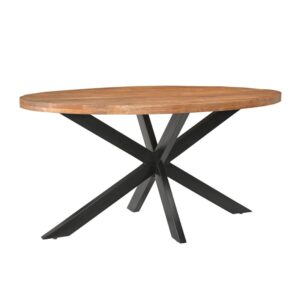 Wohnli Möbelsuche - Esstisch Rocky Oval aus Mangoholz 160cm